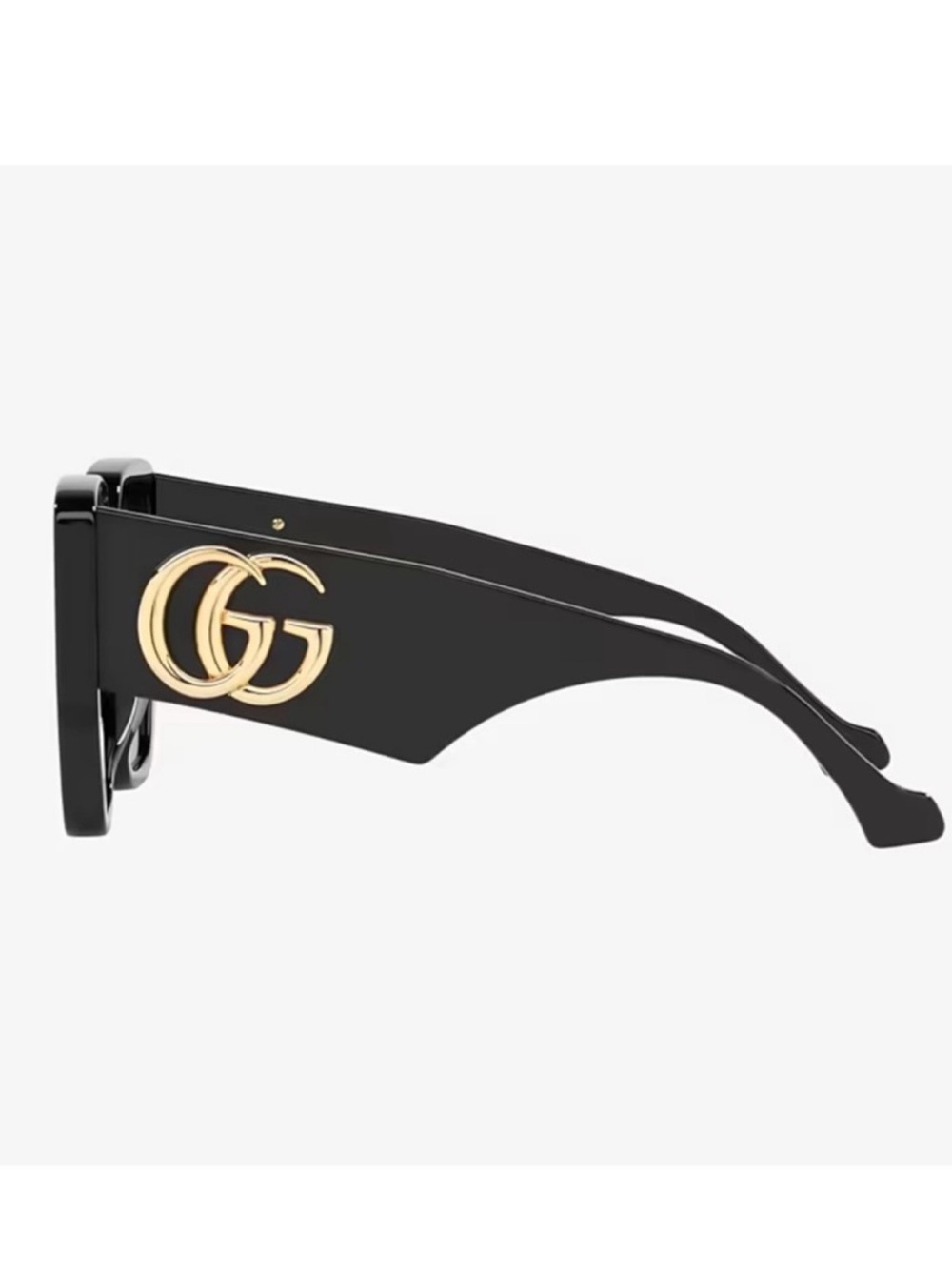 EUC, Ret. $500+ Gucci Oversized Rectangle Sunglasses, Black / Size 54-19-145 - Picture 3 of 11
